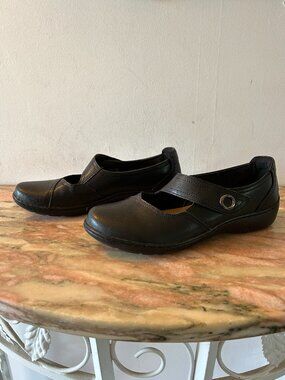 Clarks Women's Cora Ease Mary Jane Black Leathert